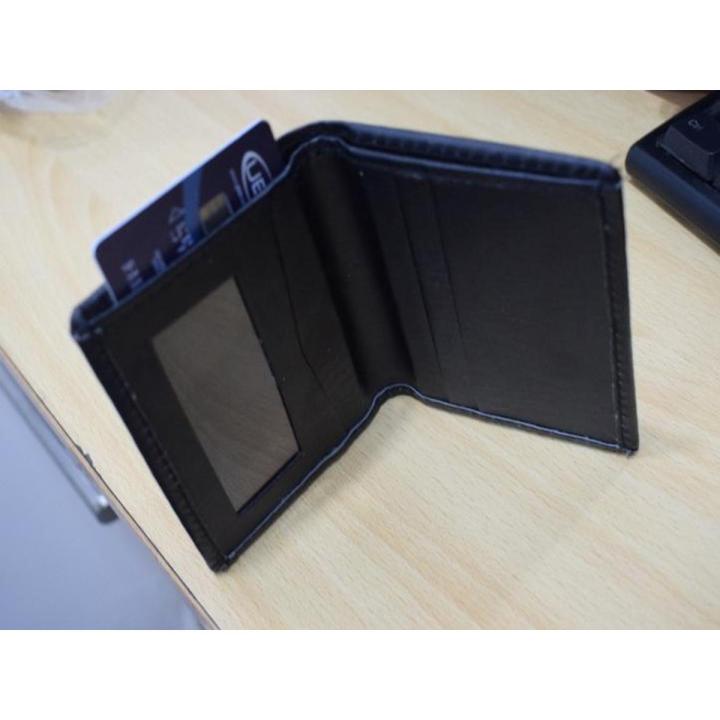 Black Leather Slim Card Holder For Men & Women wallet (Ayesha Gul collection)