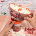 2 in 1 Snack Tub with Straw Glass For Kids Snack and Drink Cup, Cup Bowl Combo with Straw, Stadium Tumbler , Stadium Cups for Cinema, Snackz Cups with Top Bowl for Popcorn French Snacks and Cup for Drinks. 