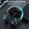 ONIKUMA-X15 PRO RGB HEAD BEAM WITH MIC, 3.5MM WIRED EARPHONES, DURABLE STEREO SURROUND, RGB GAMING HEADSET. 