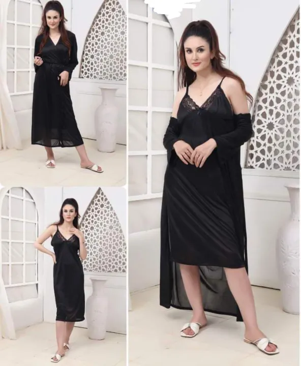 Nighty%20Set%202%20Piece%20Night%20Wear%20For%20Women%20/%20Sleepwear%20Nighty%20(GOWN%20+%20Inner%20Dress)%20Blue%20-%20Image%204