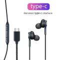 Type C In-Ear Earphones with Built-In Microphone - Compatible with Samsung, OnePlus, and Other C-Type Devices. 
