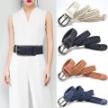 Metal Buckle Rope Waistband Classic Braided Belt Casual Dress Jeans Woven Waist Belt Female Men Uni Faux Leather Girdle. 