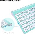 Wireless Keyboard Mouse Combo, cimetech Compact Full Size Wireless Keyboard and Mouse Set 2.4G Ultra-Thin Sleek Design for Windows, Computer, Desktop, PC, Notebook, Laptop - (Turqouise). 