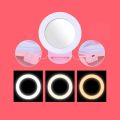 Techmanistan Portable Phone LED Selfie Ring Light With Mirror, Mobile Ring Light. 