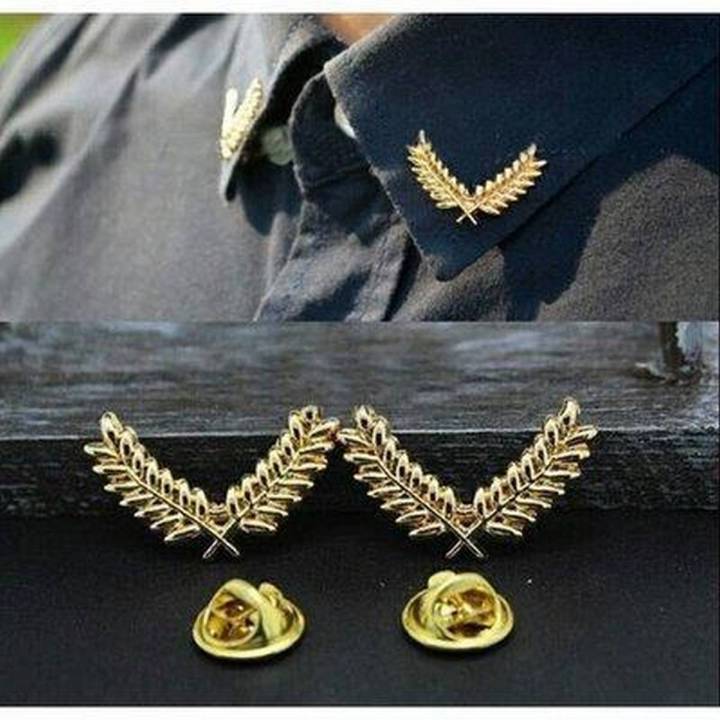 New 2020 Fashion Suit Shirt Collar Brooch Pins Couples Three-dimensional Wheat Brooch For Men And Women Jewelry