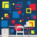 Black And Red Squares REALBIG Wall Stickers. 