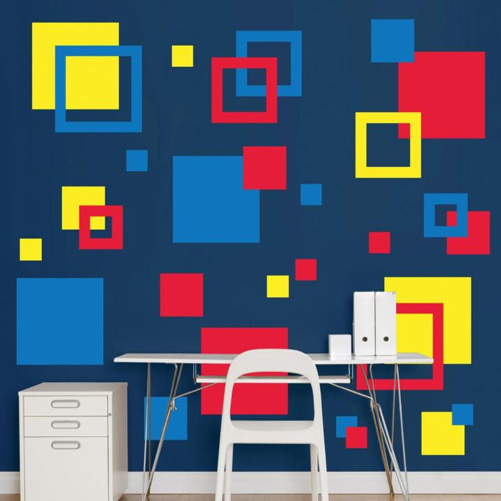 Black And Red Squares REALBIG Wall Stickers