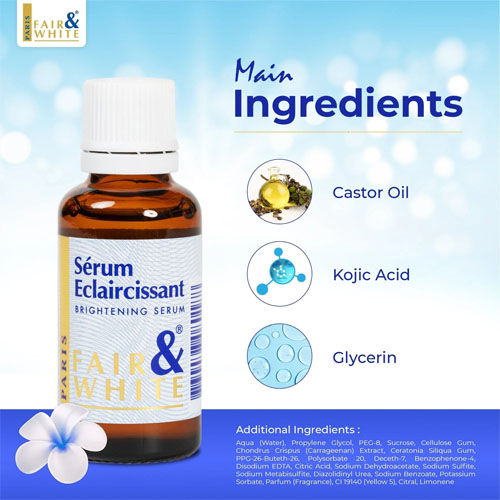 New Original Serum Eclaircissant Brightening Serum Fair&White 30ml in pakistan