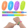 Popit Stress Relief Wristband Fidget Toys, Wearable Push Pop Bubble Sensory Fidget Hand Finger Press Silicone Bracelet Toy. 