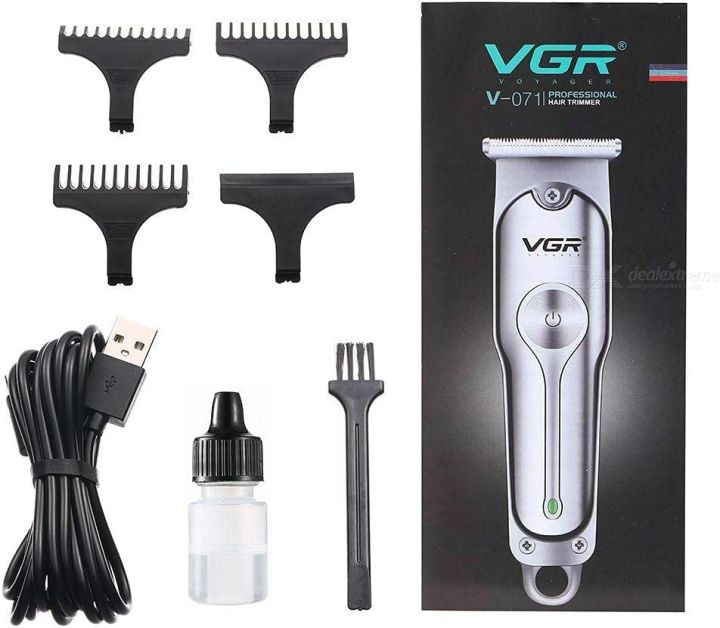 VGR V-071 Professional Rechargeable Metal Electric Hair Clipper Cordless Hair Beard Trimmer