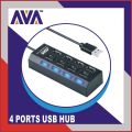 AVA 4 PORTS USB HUB WITH BUTTONS AND LED INDICATOR ON EACH PORT PLUG AND PLAY FOR MULTIPUPOSE USE AVA 4 PORTS USB HUB WITH BUTTONS AND LED INDICATOR ON EACH PORT PLUG AND PLAY FOR MULTIPUPOSE USE. 