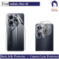 ECLIX Back Jelly For Infinix Hot 40 hydrogel film soft skin + Back Camera lens Glass - Transparent. 