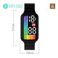 Automatic Time Code Table Watch Children Watch Led Digital Chinese English Day Display Touch Screen Clear Dial Adjustable Strap Kids Wristband. 