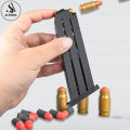 New Glock Shell Ejection Soft Foam Darts ToyGun Imported High Quality Blaster - Manual Reload Airsoft ToyGun With Silencer For Kid Adult - Size Approximately 14 Inches - Random Color. 