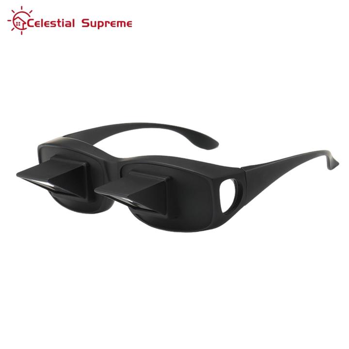 Lazy Reading Glasses Lazy Glasses for Comfortable Tv Watching Reading in Bed Reduce Face Pressure Rotate View 90 Degrees Horizontal Prism Spectacles for Relaxation Lay-flat Prism Glasses