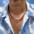 Kunjoe 3pcs/set White Imitation Pearls Choker Necklace For Men Bohemian Pearl Beaded Neck Women Jewelry Collar Accessories. 