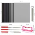 23 Pcs Resin Casting Tools Set, Epoxy Resin Polishing Kit, 12 Sand Papers, 5 Polishing Blocks, 5 Shapes Files, 1 Brush. 