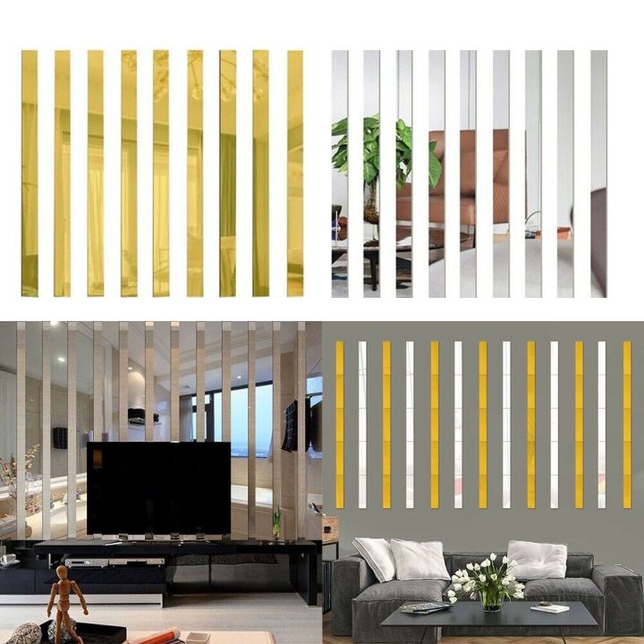 Acrylic%20Golden%20Strip%20Mirror%20Wall%20Stickers,%20DIY%20Geometric%20Removable%20Acrylic,%20Size%201%C3%9796%20inches%20-%20Image%208