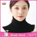 Pullover Warm Neck Protection Cozy Turtleneck Knitted Sweater with Shoulder Winter Warmth for Southeast Asian Fashionistas Solid Color Scarf. 