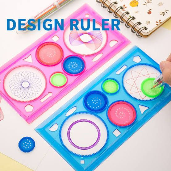 Spirograph Geometric Ruler Set Stencil Design Creative Gift Designer Spiral Art Tool Design Ruler Spirograph Set Kit Scale