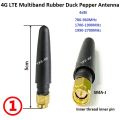 4dBi 4G LTE Multiband Antenna 3G GSM GPRS NB-IOT Lora Rubber Duck L Type Antenna SMA Male Right Angle Pepper Antenna for Gateway. 