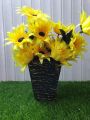 Beautiful Vase Guldan with flowers Size 8inch/ 8 inches - Flowers included - home and office table decoration Wall flower arrangement vase abstract minimalist décor woodlike vase planters Nordic Flower Ornament vase home decoration. 