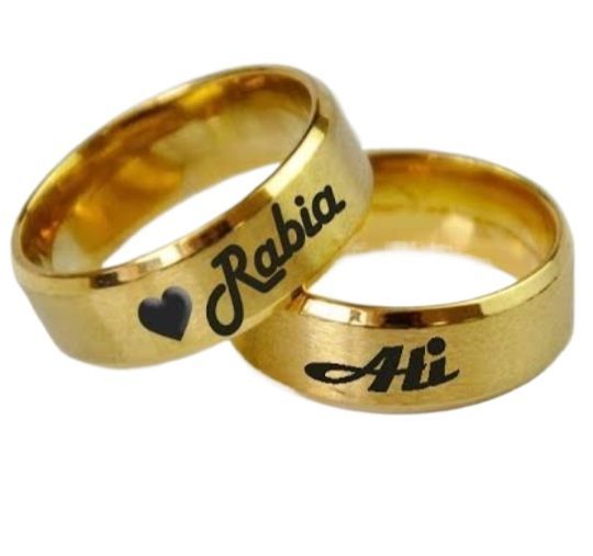 Couple Rings | Engraved Rings | Customized Name Couple Engraved Rings ...