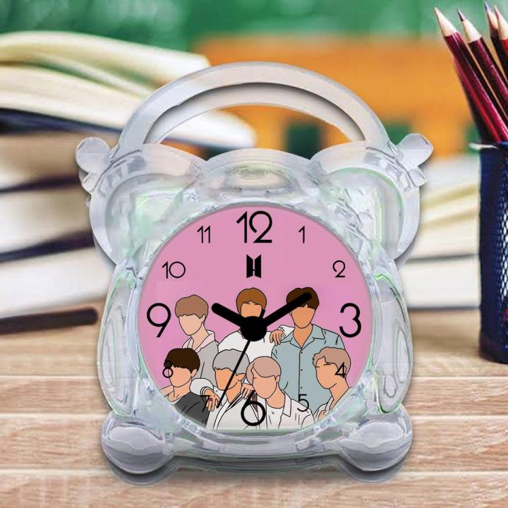 BTS Alarm Clock with Night Light For  Table Room Decor Gift