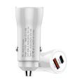 Basics Mini Car Charger with Dual Output, Fast Charging (Type C 20W + Type A 3.0A) Compatible with All Smartphones(Black) QC3.0+3.1A Car Charger Fast Charging White Black Mini Shape Car Lighter Slot PD 20W USB Type C Charge Mobile Phone. 