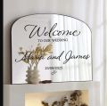 Welcome To The Wedding Mirror Vinyl Decal, Custom Welcome Wedding Sticker, Wedding Mirror Decal, DIY Mirror or Sign, Personalized DECAL ONLY. 