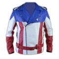 Leatherly United States of America USA Flag  Leather Jacket. 