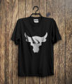 WWE The Rock Bull Head Logo T Shirt Men's Shirt Black Imported Quality. 