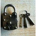 Padlocks Desi Tala with 3 Keys Golden Sides Heavy Duty. 2.5 inches Size Brass Machine (65mm). 