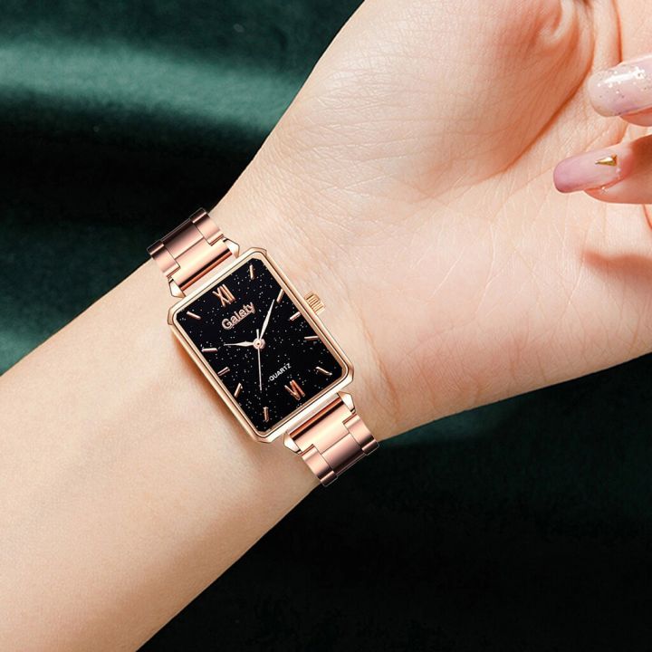 Gaiety%20Brand%20Watch%20For%20Women%20Green%20Dial%20Square%20Ladies%20Quartz%20Wrist%20Watch%20Bracelet%20Rose%20Gold%20Dress%20Luxury%20Women%20Watches%20-%20Image%203