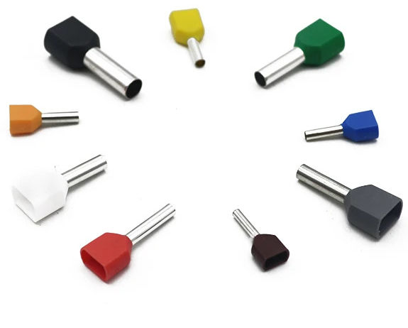 Double Pipe Twin Cord Electrical Wire Insulated Ferrules Crimp Terminal Block Connector Terminator