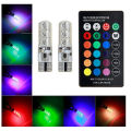 T10 CAR PARKING LIGHT MULTI RGB LED Bulb With Remote. 
