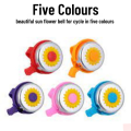 Sunflower-Shaped Bicycle Bell Plastic Bicycle Bell Cycling Ringing Bell  Available in random Colors for Kids with Clear Ring Tone and Easy Installation cycle accessories. 