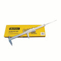 12" (0.02MM) Premium Vernier Caliper Carbon Steel #45, Metric & Inch Scales, High Accuracy 0.02mm, Chrome Finish, Durable, Packed In Plastic Case Perfect For Precision Measurements, Mechanical Engineering, And Professional Use - UYUSTOOLS CLA012. 
