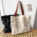 Canvas Bags Handbag For Women Shopper Cute Cat Tote Bag With Zipper Bag Cartoon Shoulder Bags. 
