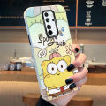 FINDWORLD for Redmi Note 8 Pro Back Cover Cute SpongeBob Fashion IMD High Quality Laser Glitzy Phone Case Colorful Soft Edge Shockproof Hard Cover. 