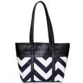 Bag X Women's Outline Signature pattern Zip Tote , Tote Bags for girls , bags for girls , Bags for women, made with  Canvas & Leather for Woman - Perfect for school , collage and office going girls -. 