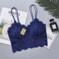 SHOPBOP Lace Floral Bra Padded Breathable Bralette Wriless Longline Bra Women's Tank Top for Girls One Size 28-34. 