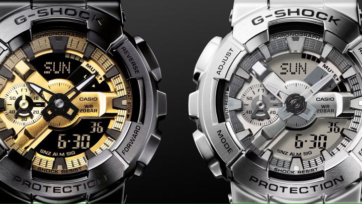 Casio%20G%20Shock%20110%20Series%20G-Steel%20Shock%20Resistance/Magenatic%20Resistance%20Resin%20Silver%20Analog-Digital%20World%20Time%20Stop%20Watch%20Timer%20Alarm%20LED%20Light%20Calendar%20Multi-Function%20Silver%20Ion%20Plated%20Stainless%20Steel%20Bracelet%20Watch-GM-110D-8ADR%20-%20Image%203