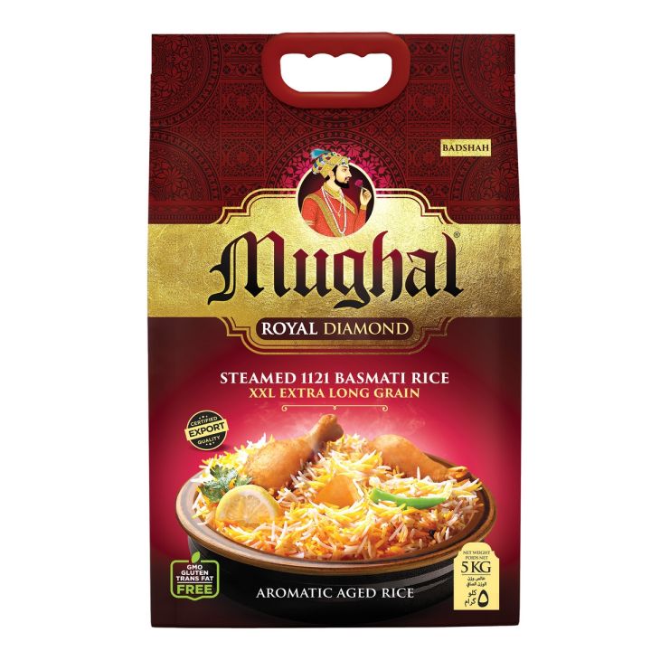 MUGHAL ROYAL DIAMOND (1121 Steamed Basmati Rice) 5 KG