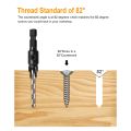 Countersink Drill Bit Set, Woodworking Chamfer Adjustable Countersink Tools on Counter Sink Holes with 1/4inch Hex Shank. 