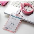 [Arjuna] Bantex Transparent ID Card Holder Lanyard Portrait. 