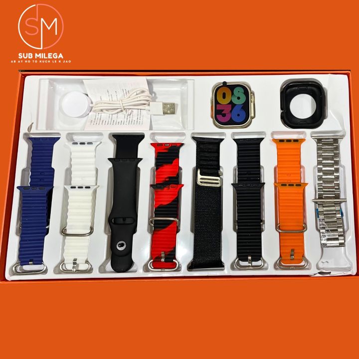 Y80 Ultra Smart Watch Box/Ultra Watch Box 10 in 1 with Different Straps and Case/Cover / Bluetooth Watch With High Quality Calling Experience/  Beautiful High Quality watch / Premium Watch/