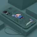 OPPO Reno 10 Pro 5G reno10 Pro+Plus Crayon Shin-chan Soft Phone Case Cartoon Straight Liquid Silicon Cover Casing. 