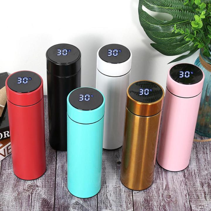 500ml LED Temperature Display Sensor Steel Thermo Vacuum Flask Smart Water Bottle  - temperature display bottle