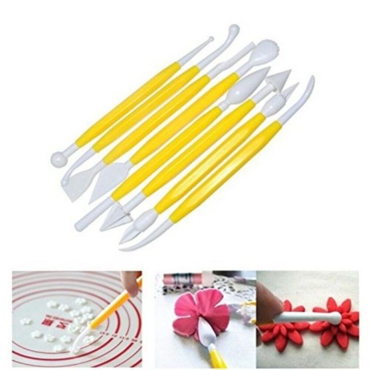 Convenient Baking Tool Carving Pen Plastic 8 Pcs Cake Carving Tool Children DIY Embossing Tool Clay Sculpture Tool